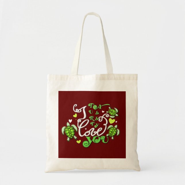 Tote Bag Je t'aime vraiment - Saint Valentin (Devant)