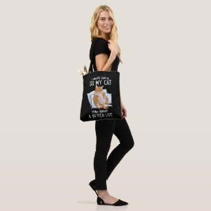 Tote Bag Je Travaille Dur Pour Que Mon Chat Ait Une Meilleu