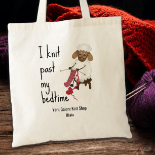 Tote Bag Je tricote au-delà de mon heure de coucher Amoureu
