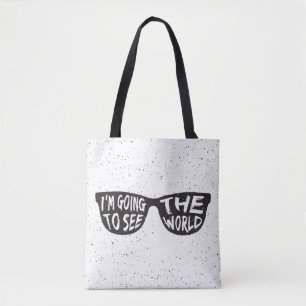 Tote Bag Je vais voir le monde