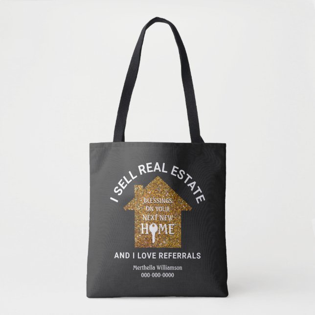 Tote Bag Je Vends Immobilier Love Référentiels Realtor (Devant)