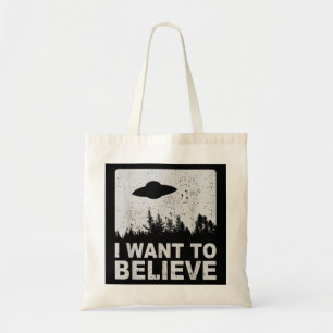 Tote Bag Je Veux Croire Que J'Aliens UFO Area 51 Roswell