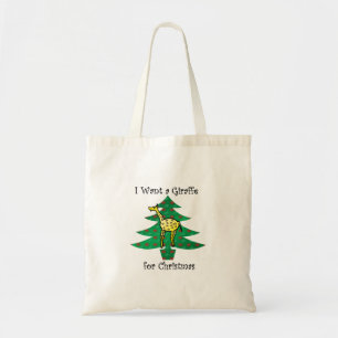 Tote Bag Je veux une girafe pour Noël