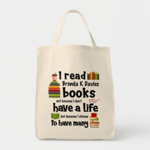 Tote Bag Je Vis Beaucoup De Vies Lire Brenda K Davies Livre