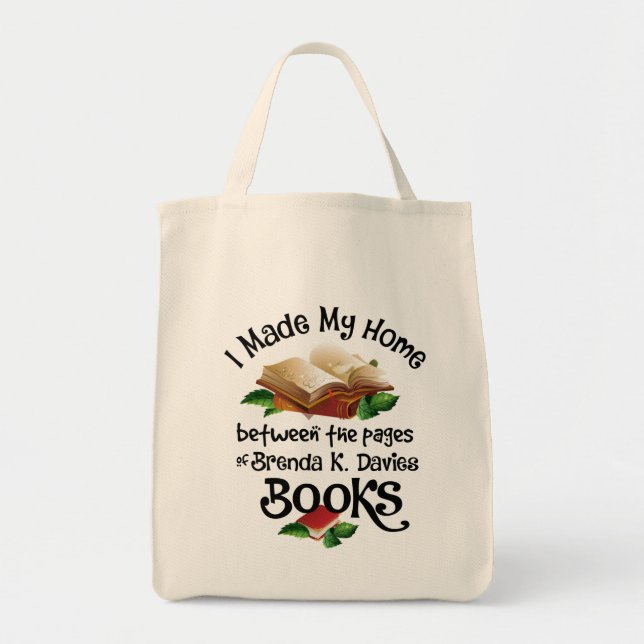 Tote Bag Je vis entre les pages de Brenda K Davies Livres (Devant)