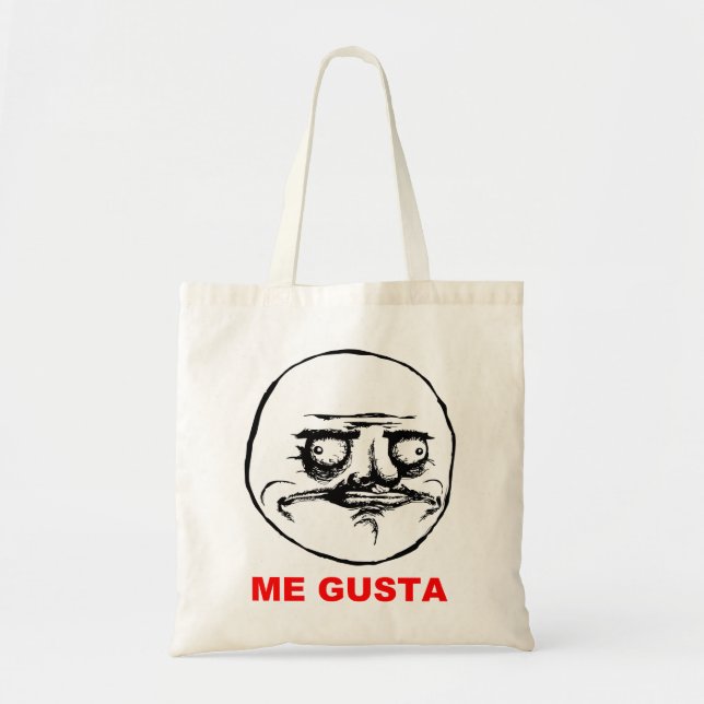 Tote Bag Je visage Meme de rage de Gusta (Devant)