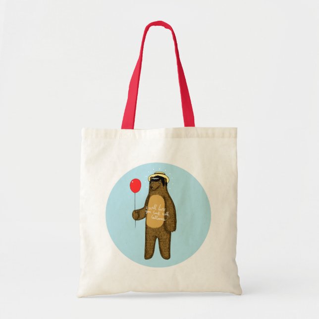 Tote Bag Je vous leurrerai de retour avec des ballons (Devant)
