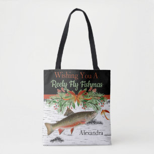 Tote Bag Je vous souhaite un vrai vol de poissons, truites