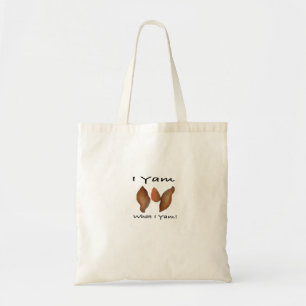 Tote Bag Je Yam What I Yam, I Yam What I Yam, Comical, mign