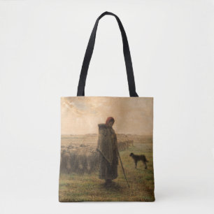 Tote Bag Jean-Francois Millet - Berger et troupeau 1865