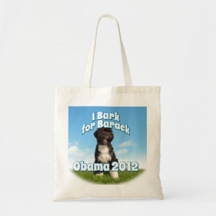 Tote Bag J'écorce pour Barack, BO le premier chien Obama