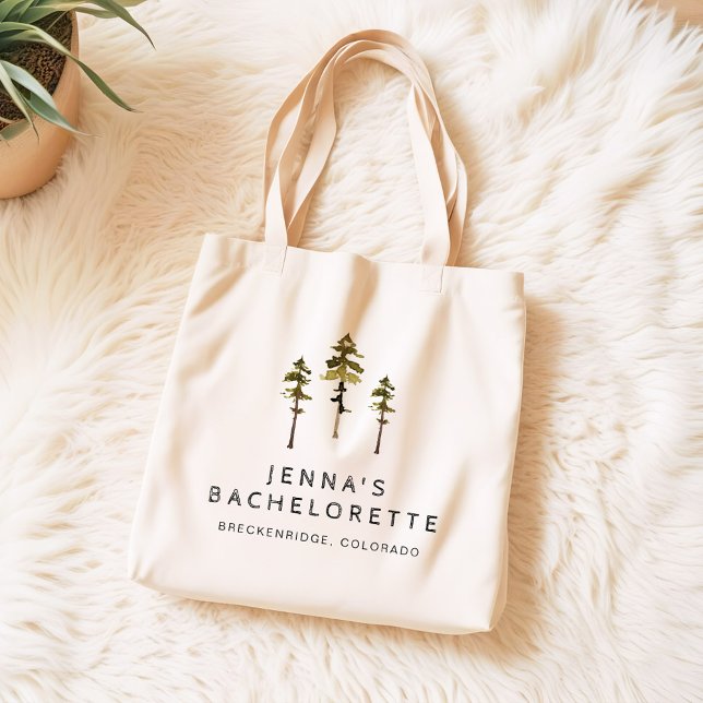 Tote Bag JENNA Pine Tree Camp Mountain Bachelorette (Créateur téléchargé)