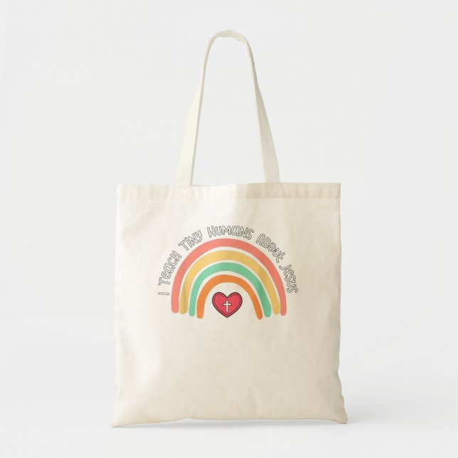 Tote Bag J'Enseigne À Des Humains Minuscules Sur Jésus Ense (Devant)