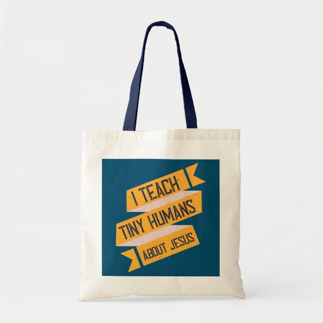 Tote Bag J'Enseigne À Des Humains Minuscules Sur L'École Du (Devant)