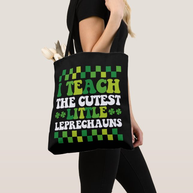 Tote Bag J'enseigne aux plus mignons petits lutins professe (De près)