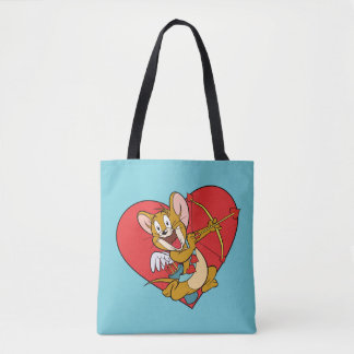 Tote Bag Jerry Mouse habillée en Valentine Cupide