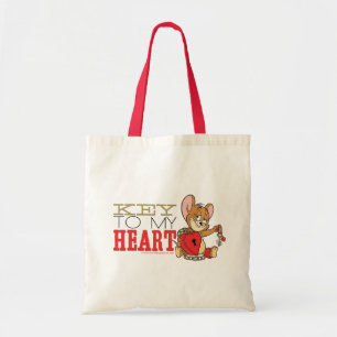 Tote Bag Jerry Mouse "Key To My Heart" Valentine
