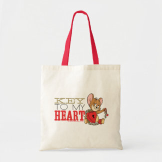 Tote Bag Jerry Mouse "Key To My Heart" Valentine