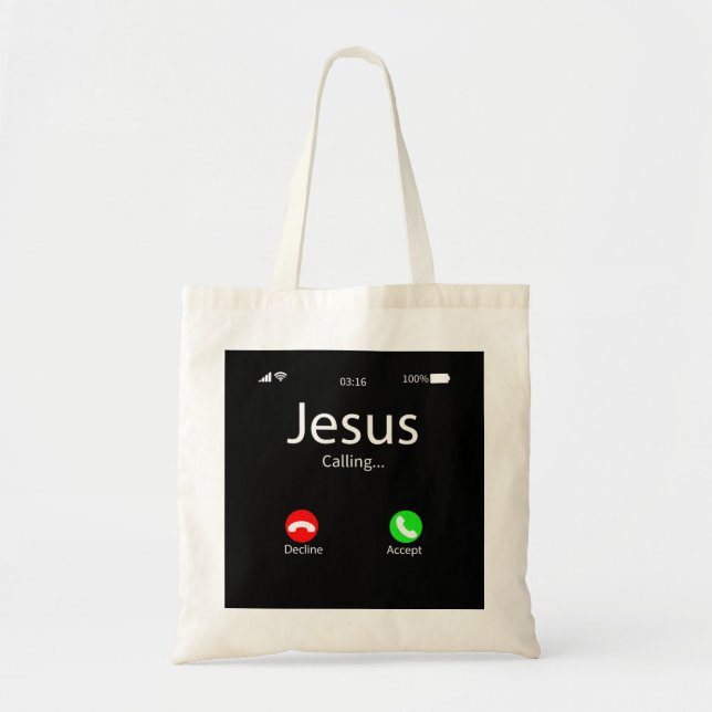 Tote Bag Jésus Appelle Chrétien (Devant)
