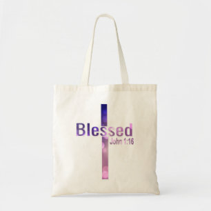 Tote Bag Jésus Béni Par Dieu Foi Chrétienne Croix Vintage