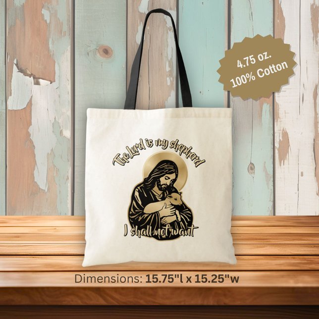 Tote Bag Jesus Caring Shepherd (Créateur téléchargé)