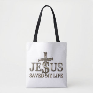 Tote Bag Jésus-Christ a sauvé mon cadeau de vie pour les fe
