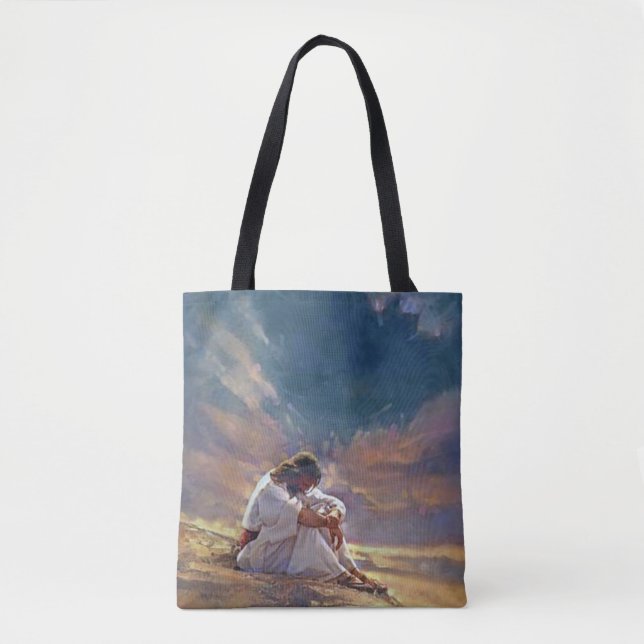 Tote Bag Jésus Christ dans la prière (Devant)