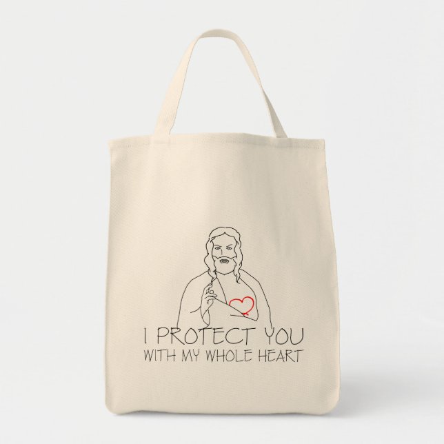 Tote Bag Jésus-Christ - Je vous protège (Devant)