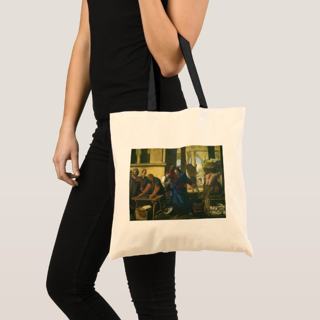 Tote Bag Jésus Christ Nettoyage du Temple (Devant (produit))