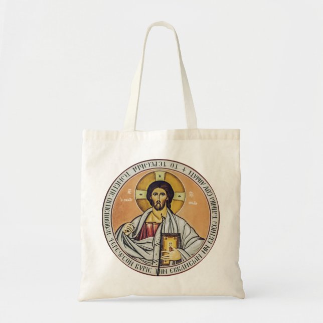 Tote Bag Jésus-Christ Pantocrator dôme de l'Église (Devant)