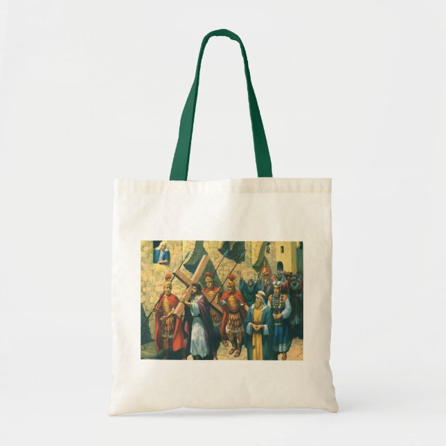 Tote Bag Jésus Christ Portant la Croix à sa Crucifixion (Devant)