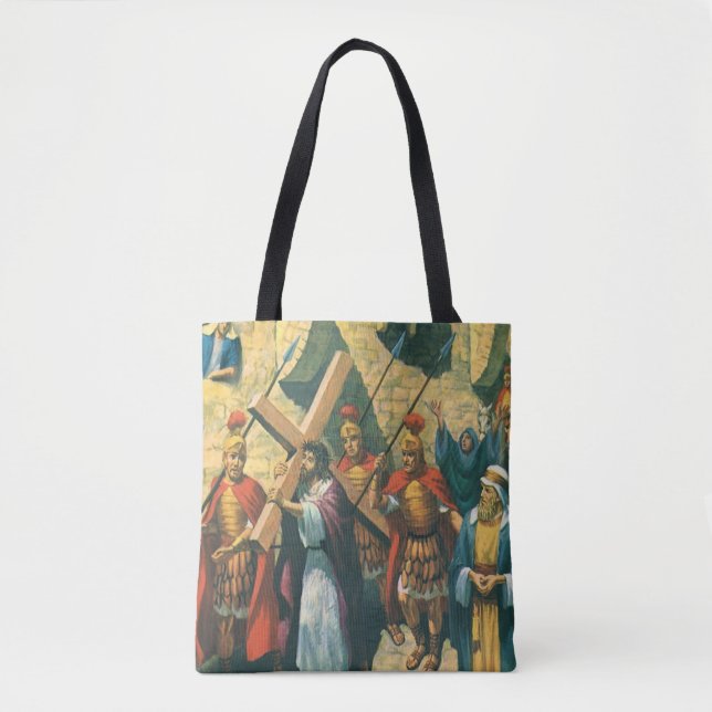 Tote Bag Jésus-Christ portant la Croix jusqu'à sa Crucifixi (Devant)