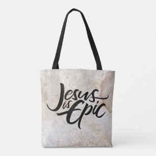 Tote Bag Jésus est calligraphie religieuse de lettrage