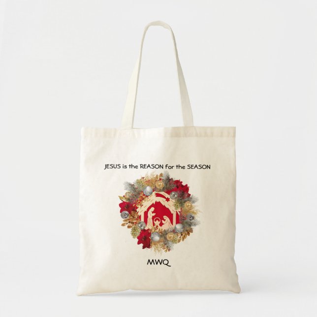 Tote Bag JÉSUS EST LA RAISON DE LA Nativité DE Noël (Devant)
