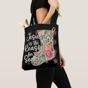 Tote Bag Jésus Est La Raison De La Saison Chaussette Prépa
