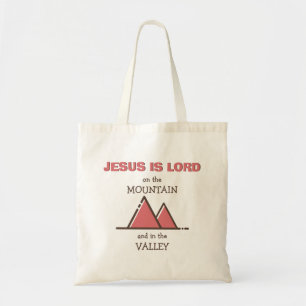 Tote Bag JÉSUS EST LORD On Mountain In Valley Personnalisab