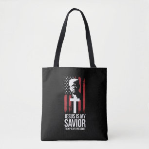 Tote Bag Jésus est mon sauveur Trump est mon président Trum