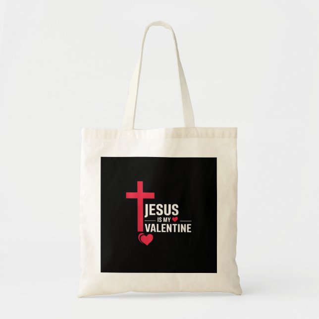 Tote Bag Jésus est mon Valentin (Devant)