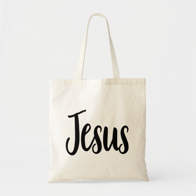Tote Bag Jésus Evangile Graphiques Esthétique Citations chr (Devant)