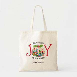 Tote Bag Jésus JOY TO THE WORLD Flags Noël