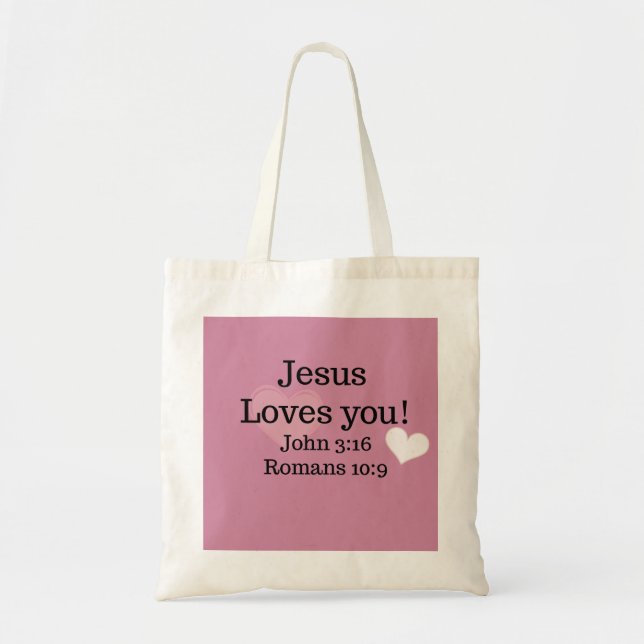 Tote Bag Jesus Loves you (Devant)