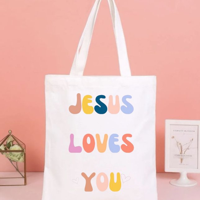 Tote Bag Jesus Loves You Cloth Bag (Créateur téléchargé)
