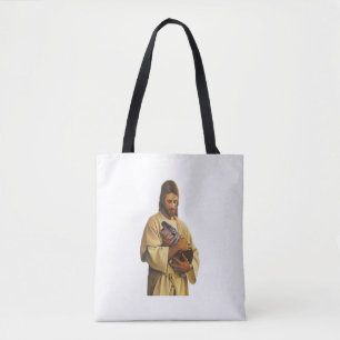 Tote Bag Jésus Moo Deng Bouncy Pig, mignonne Baby Hippo T-S
