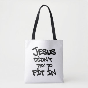 Tote Bag Jésus n'a pas essayé de s'intégrer Graffiti Grunge