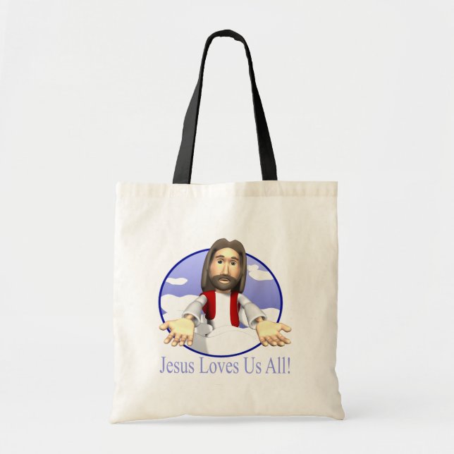 Tote Bag Jésus nous aime tous (Devant)