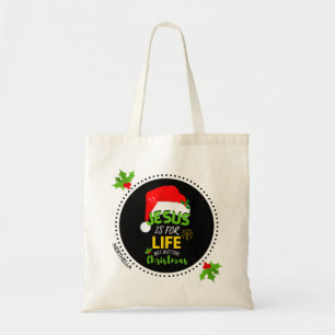 Tote Bag JÉSUS Personnalisé EST POUR LA VIE Pas Seulement P