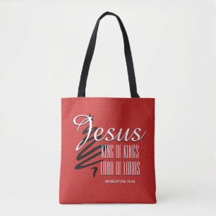 Tote Bag JÉSUS ROI DES ROIS Noël Écriture chrétienne