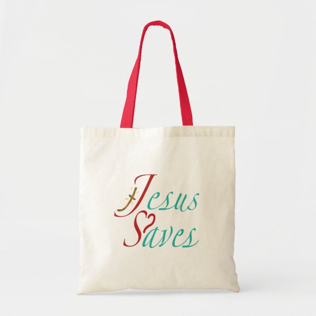 Tote Bag Jésus Sauve Citation Chrétienne  (Devant)