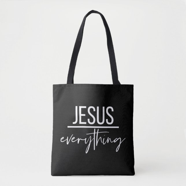 Tote Bag Jésus Sur Tout Le Christ Religieux Chrétien O (Devant)