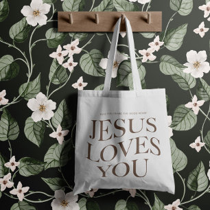 Tote Bag Jésus t'aime Vêtements esthétiques chrétiens